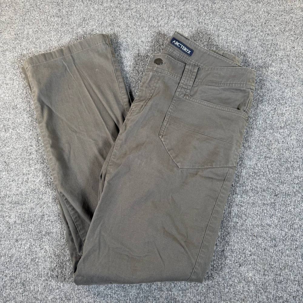 Arc'teryx A2B Womens Pants Size 4 Gray Stretch Straight Leg Chino Trousers 27